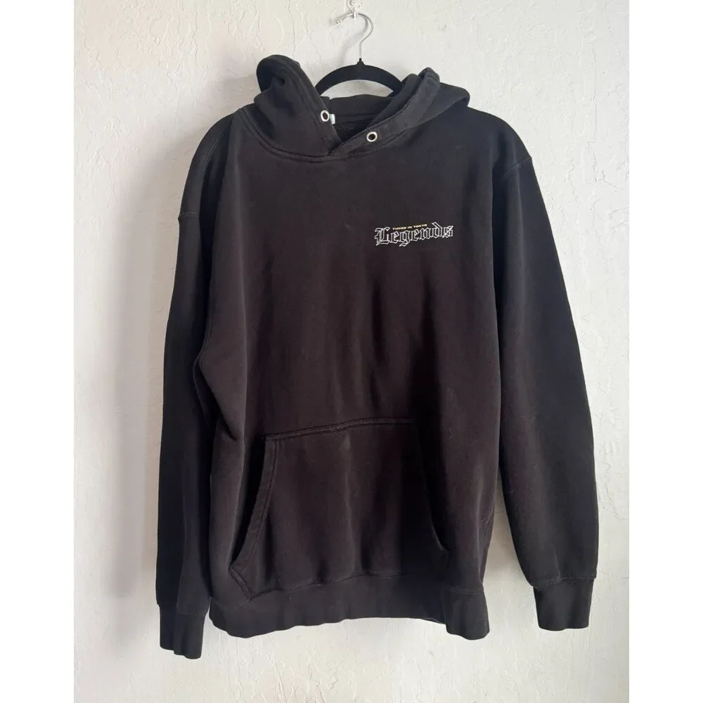 Tuned in Tokyo Legends Black Graphic Hoodie Size L Dove Lightning Streetwea